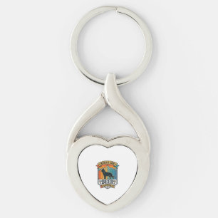 Rescue Dad Beer Lover Dog Vintage Sunset_1 Key Ring