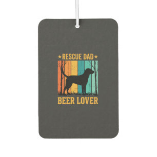 Rescue Dad Beer Lover Vintage Dog Car Air Freshener