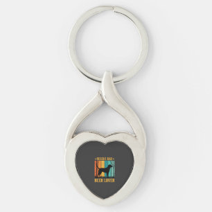 Rescue Dad Beer Lover Vintage Dog Key Ring