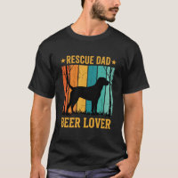 Rescue Dad Beer Lover Vintage Dog