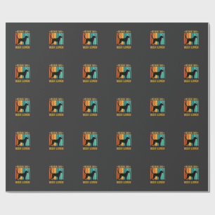 Rescue Dad Beer Lover Vintage Dog Wrapping Paper