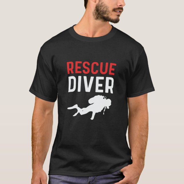 Rescue Diver Crew  Rescue Diving T-Shirt (Front)