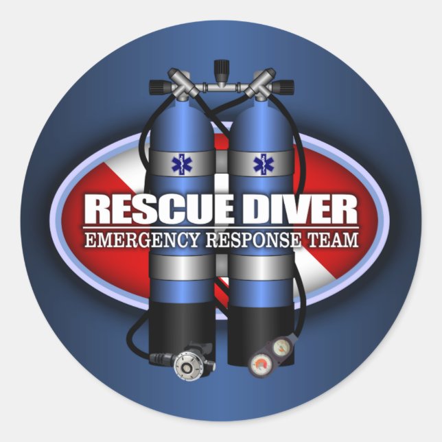 Rescue Diver (ST) Classic Round Sticker (Front)