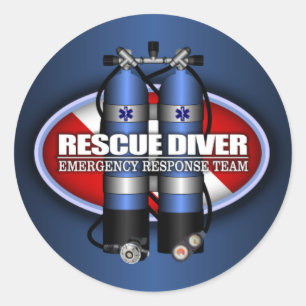 Rescue Diver (ST) Classic Round Sticker