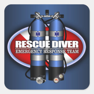 Rescue Diver (ST) Square Sticker