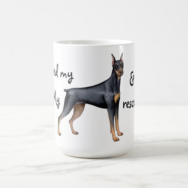 Rescue Doberman Pinscher Coffee Mug (Center)