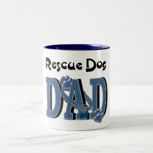 Rescue Dog DAD Two-Tone Coffee Mug