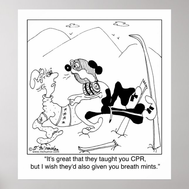 Rescue Dog Knows CPR Poster (Front)