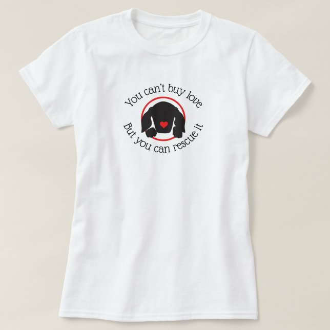 Rescue Dog Love Women's Basic T-Shirt (Design Front)