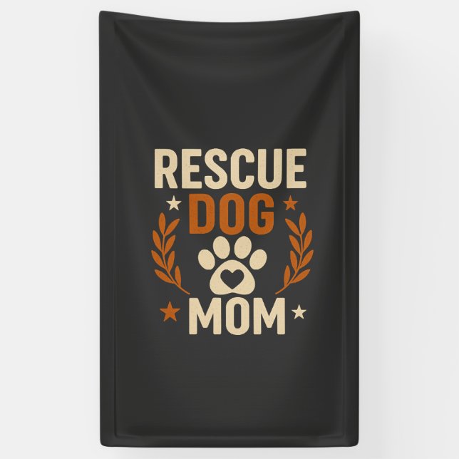 Rescue Dog Mum Banner (Vertical)
