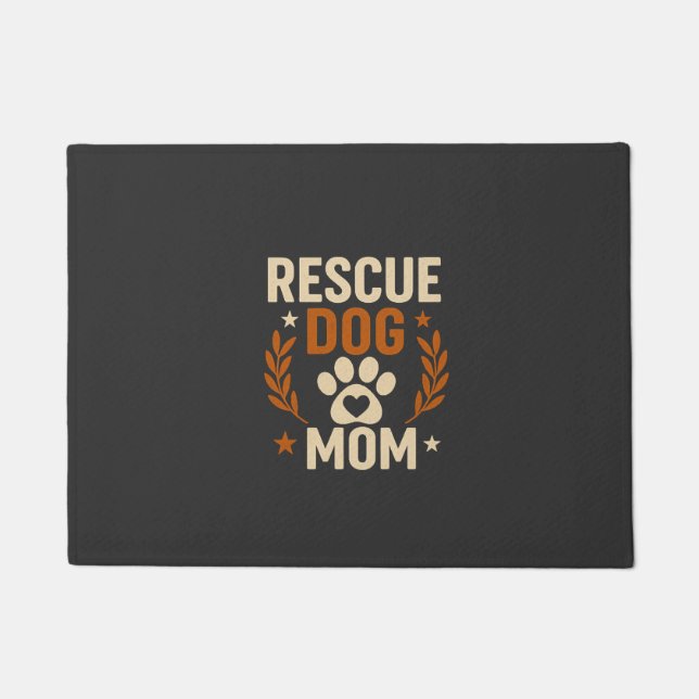 Rescue Dog Mum Doormat (Front)