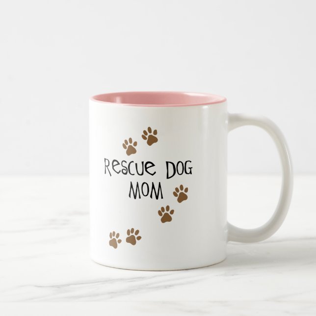 Rescue Dog Mum Two-Tone Coffee Mug (Right)