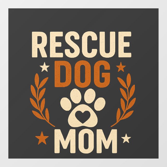 Rescue Dog Mum Window Cling (Sheet)