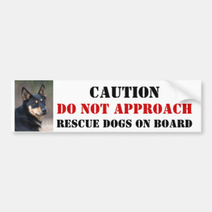 Rescue Dog On Board Bumper Sticker