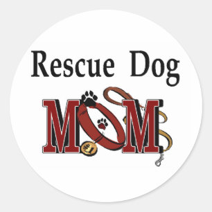 Rescue Dog Owners Gifts Classic Round Sticker