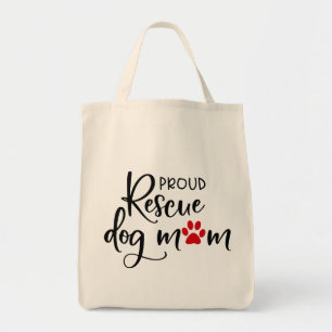 Rescue Dog - "Proud Rescue Dog Mum"  Blk Tote Bag