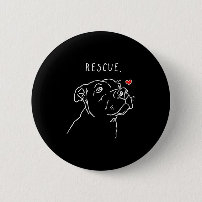 Rescue Dog, Tbull Drawing, Rescue Mom, Adopt Don't 6 Cm Round Badge (Front)
