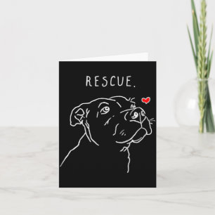 Rescue Dog Tbull Drawing Rescue Mom Adopt Dont  Card