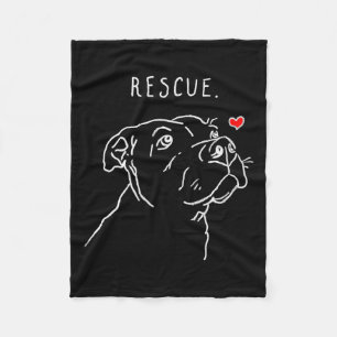 Rescue Dog, Tbull Drawing, Rescue Mom, Adopt Don't Fleece Blanket