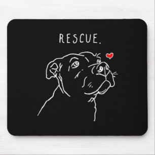 Rescue Dog, Tbull Drawing, Rescue Mom, Adopt Don't Mouse Mat