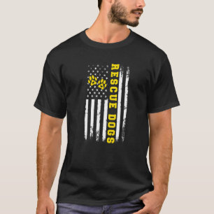 Rescue Dogs Dog Rescue American Flag Dog Adoption T-Shirt