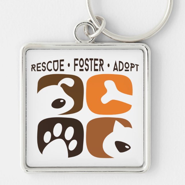 Rescue Dogs Key Ring (Front)