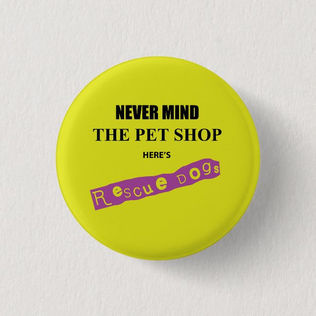 Rescue Dogs, Punk Parody 3 Cm Round Badge (Front)