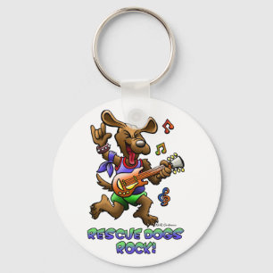 RESCUE DOGS ROCK! KEY RING