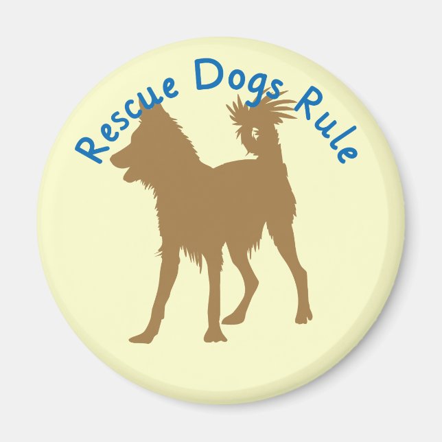 Rescue Dogs Rule v3 Magnet (Front)