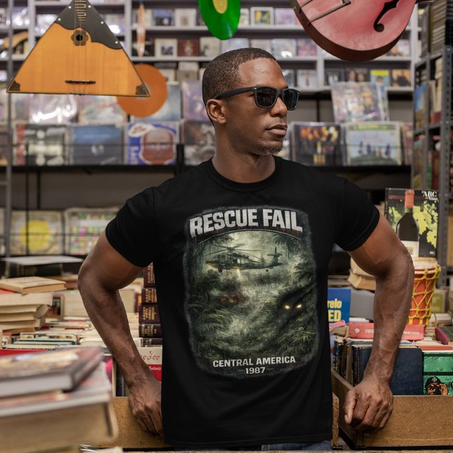 Rescue Fail Men's Dark T-Shirt (There’s something out there waiting for us… and it ain’t no man.)