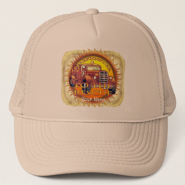 Rescue Firefighter Firetruck hat (Front)