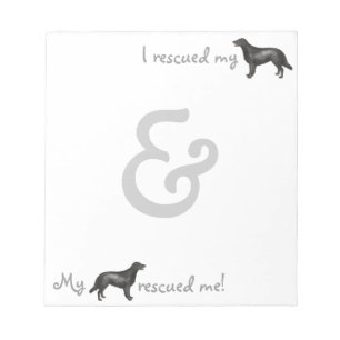 Rescue Flat-Coated Retriever Notepad