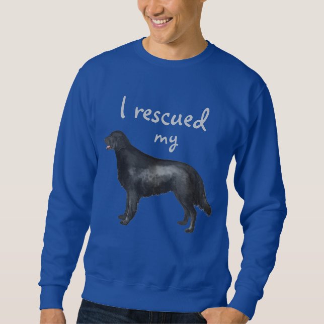 Rescue Flat-Coated Retriever Sweatshirt (Front)