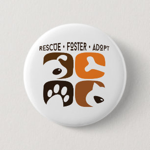 Rescue Foster Adopt Pet Button