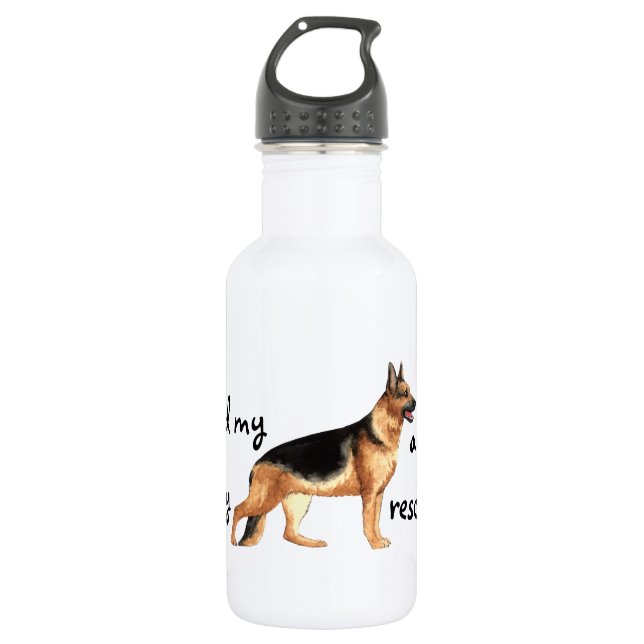 Rescue German Shepherd 532 Ml Water Bottle (Front)