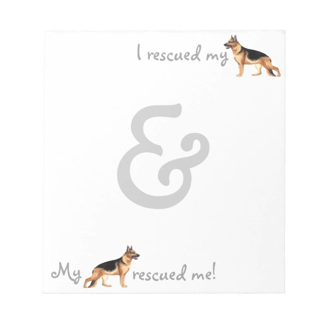 Rescue German Shepherd Notepad (Front)