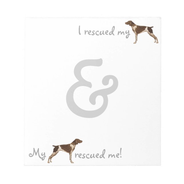 Rescue German Shorthaired Pointer Notepad (Front)
