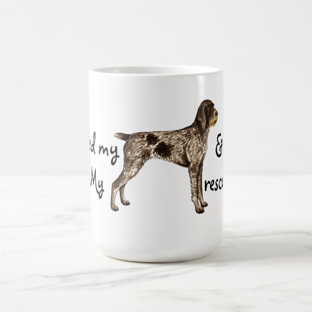 Rescue German Wirehaired Pointer Coffee Mug (Center)