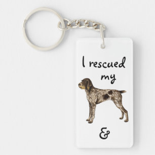 Rescue German Wirehaired Pointer Key Ring