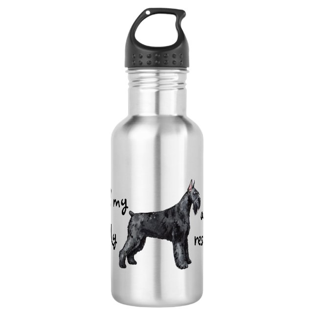 Rescue Giant Schnauzer 532 Ml Water Bottle (Front)
