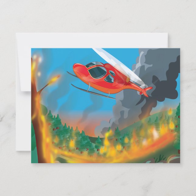 Rescue Helicopter Invitation (Front)