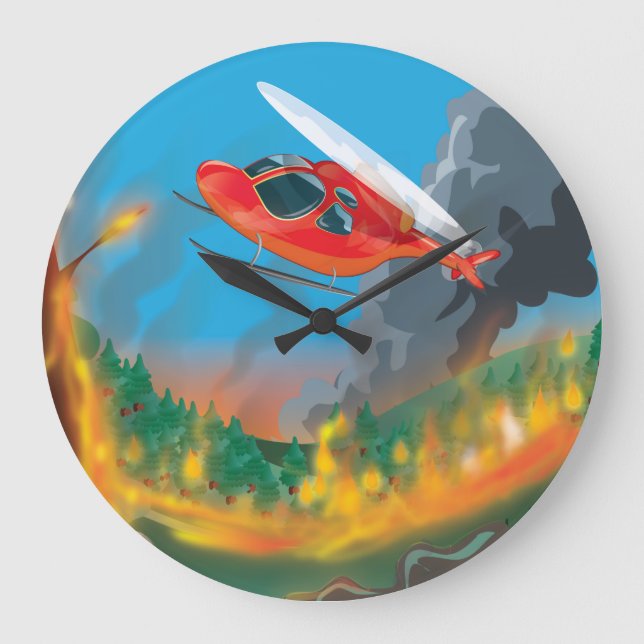 Rescue Helicopter Large Clock (Front)