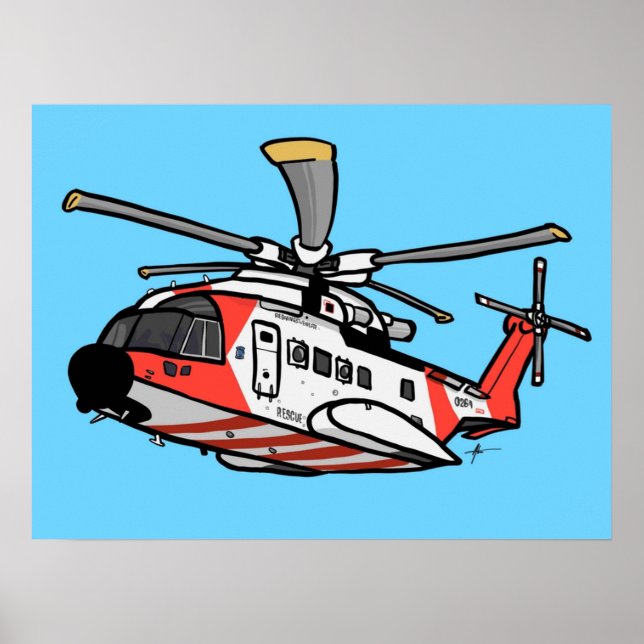 Rescue Helicopter Poster (Front)