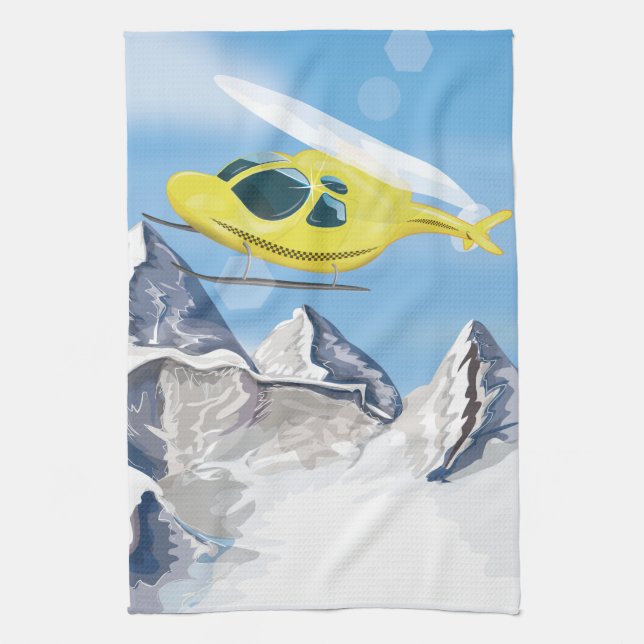 Rescue Helicopter Tea Towel (Vertical)