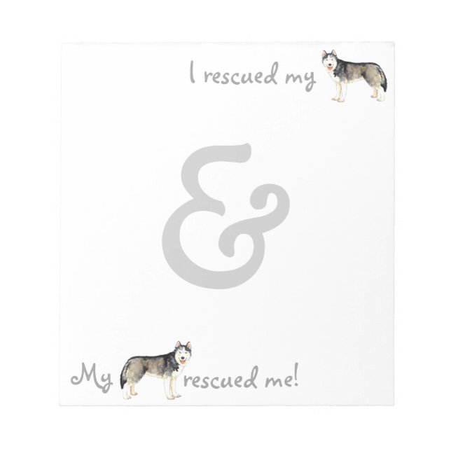 Rescue Husky Notepad (Front)