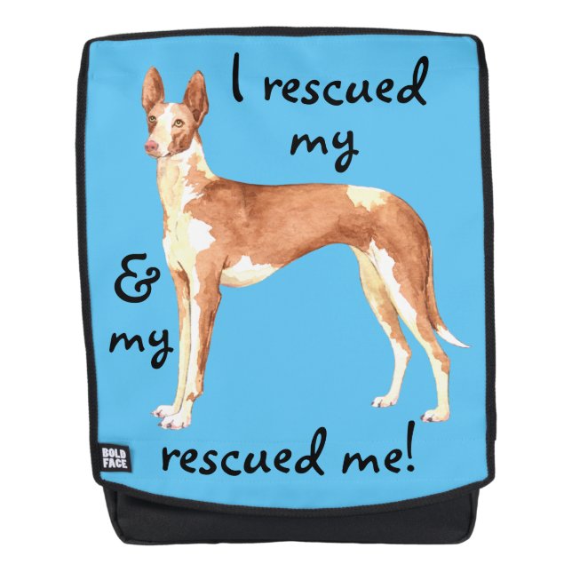 Rescue Ibizan Hound Backpack (Front)