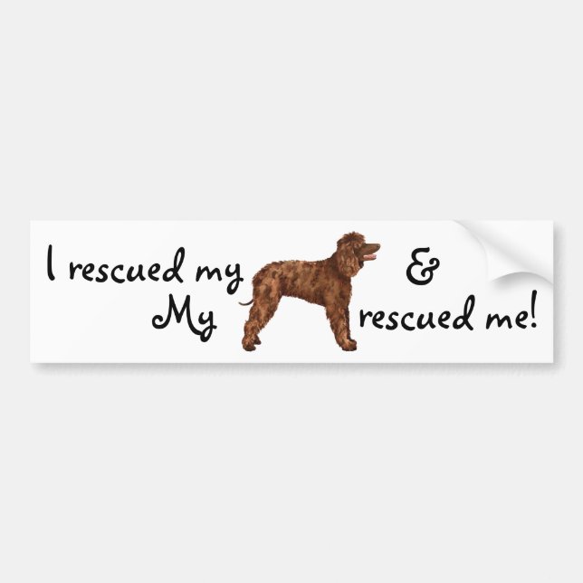Rescue Irish Water Spaniel Bumper Sticker (Front)