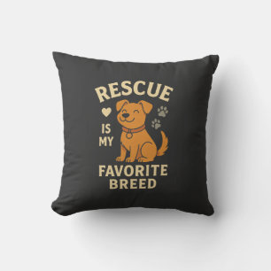 Rescue Is My Favourite Breed Cushion