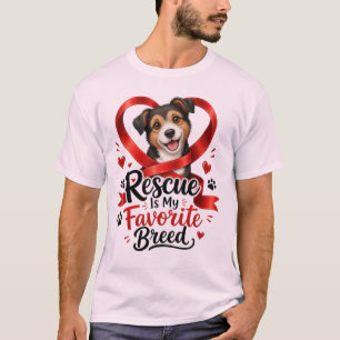 Rescue Is My Favourite Breed Dog Lover T-Shirt
