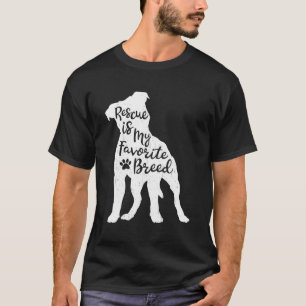 Rescue Is My Favourite Breed Pitbull Dog Pit Bull  T-Shirt